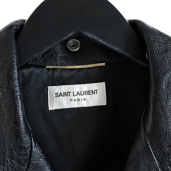Saint Laurent 2018 Classic Black Leather Motorcycle Biker Jacket - Picture 3 of 9
